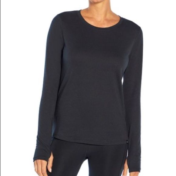 Bally’s Total Fitness Black long sleeve athletic Top Medium NWT - Picture 1 of 7